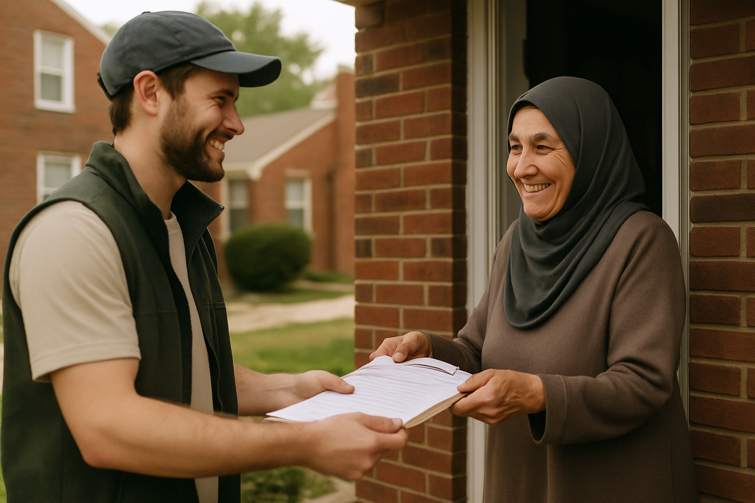 Vehicle donation moment in Dearborn